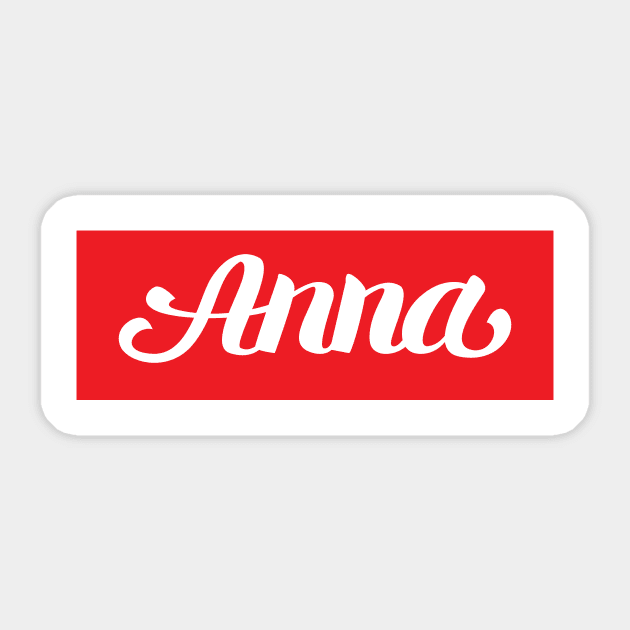 Anna Sticker by ProjectX23Red